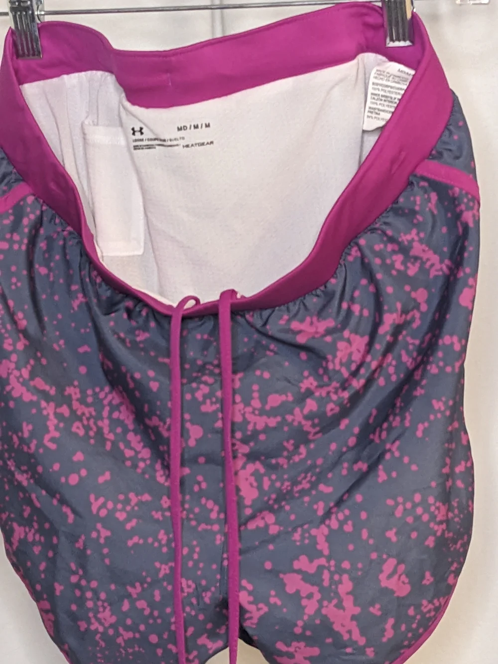 Under Armour Women's Pink Splash Print Running Shorts